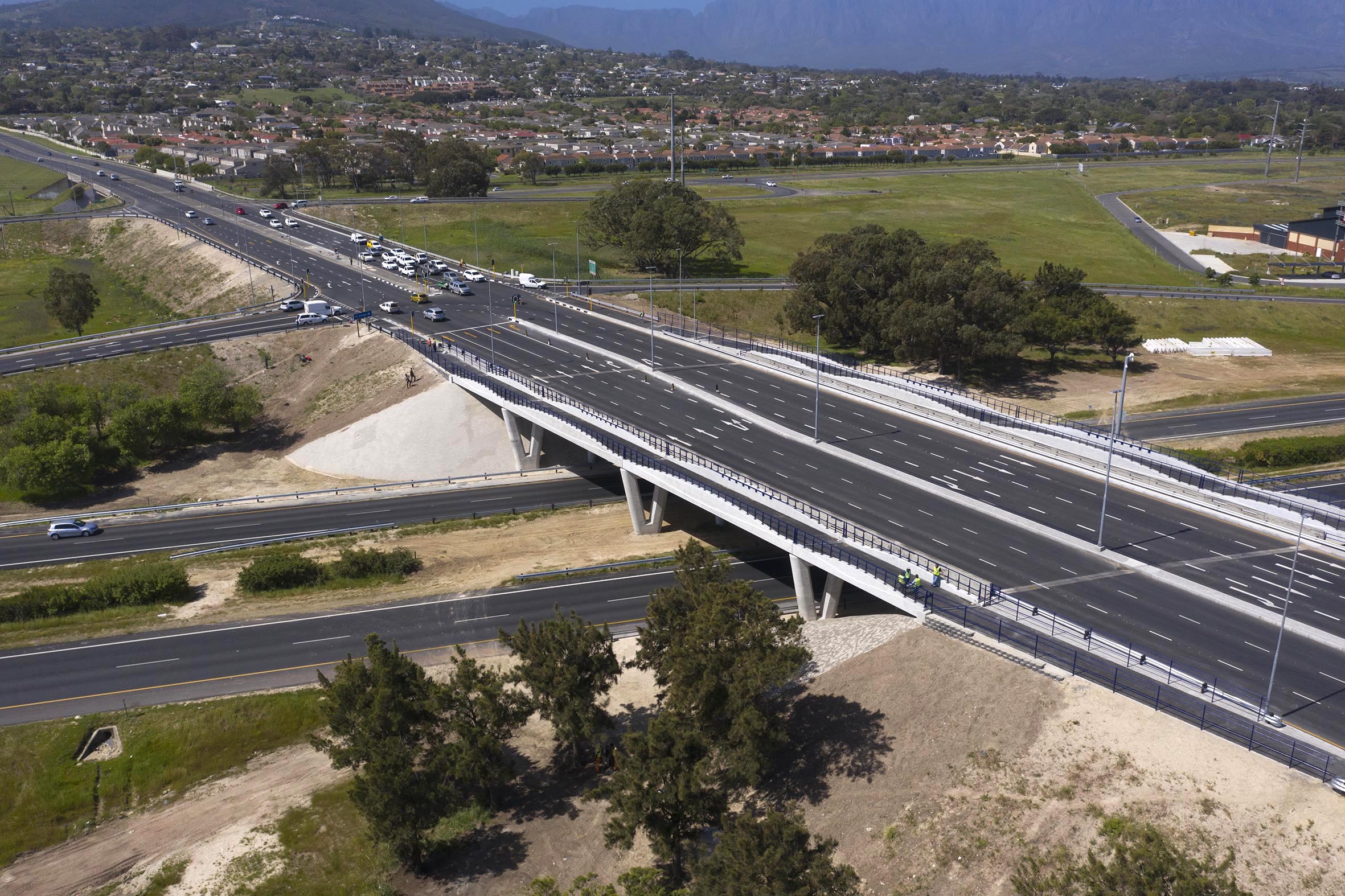 Figure 1 Aerial View of Completed pedestrian bridges (Photo Credit Bruce Sutherland)