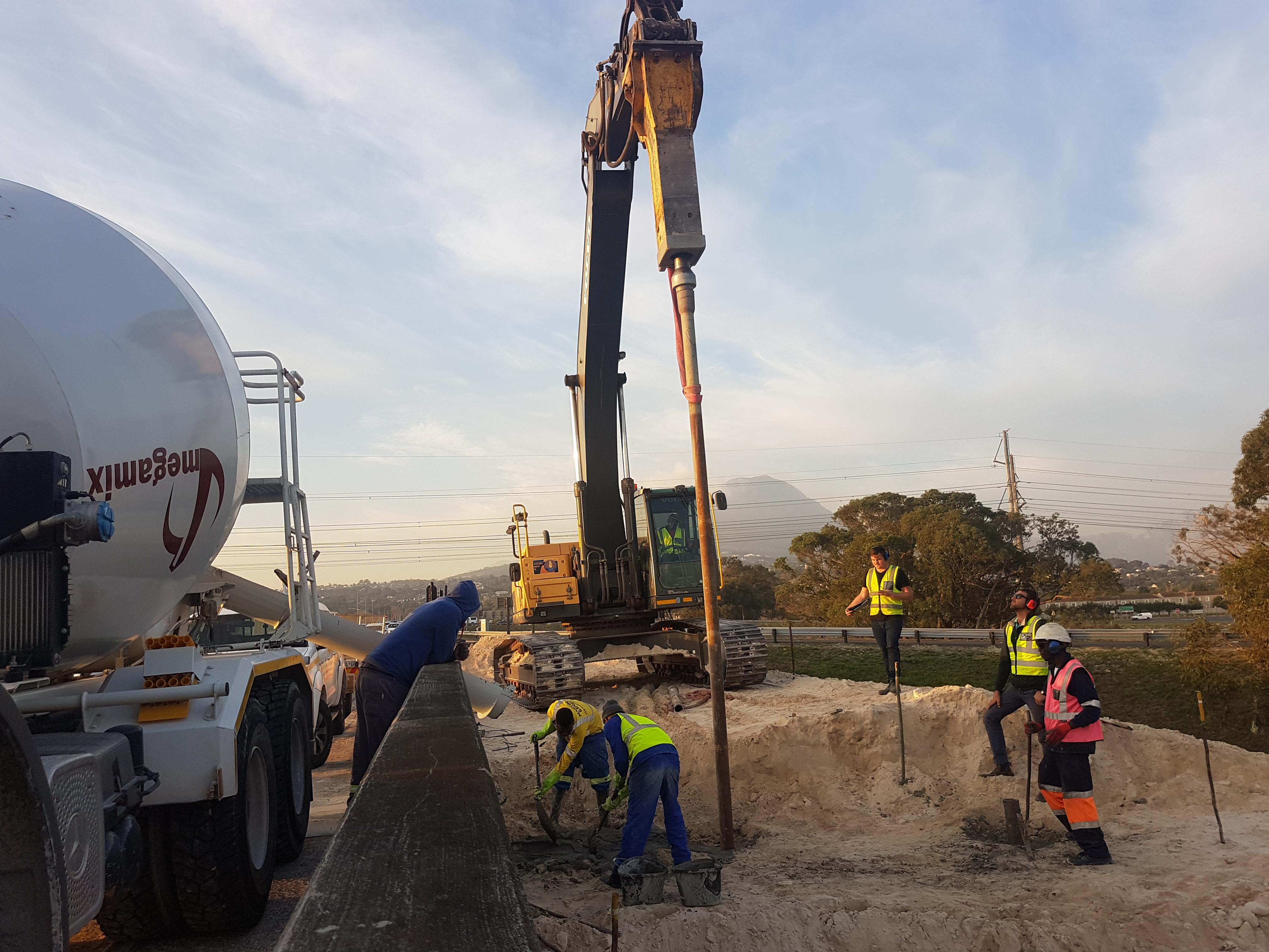 Figure 6: Micro Piling at the Northern Abutment (Photo Credit: W Scheepers)